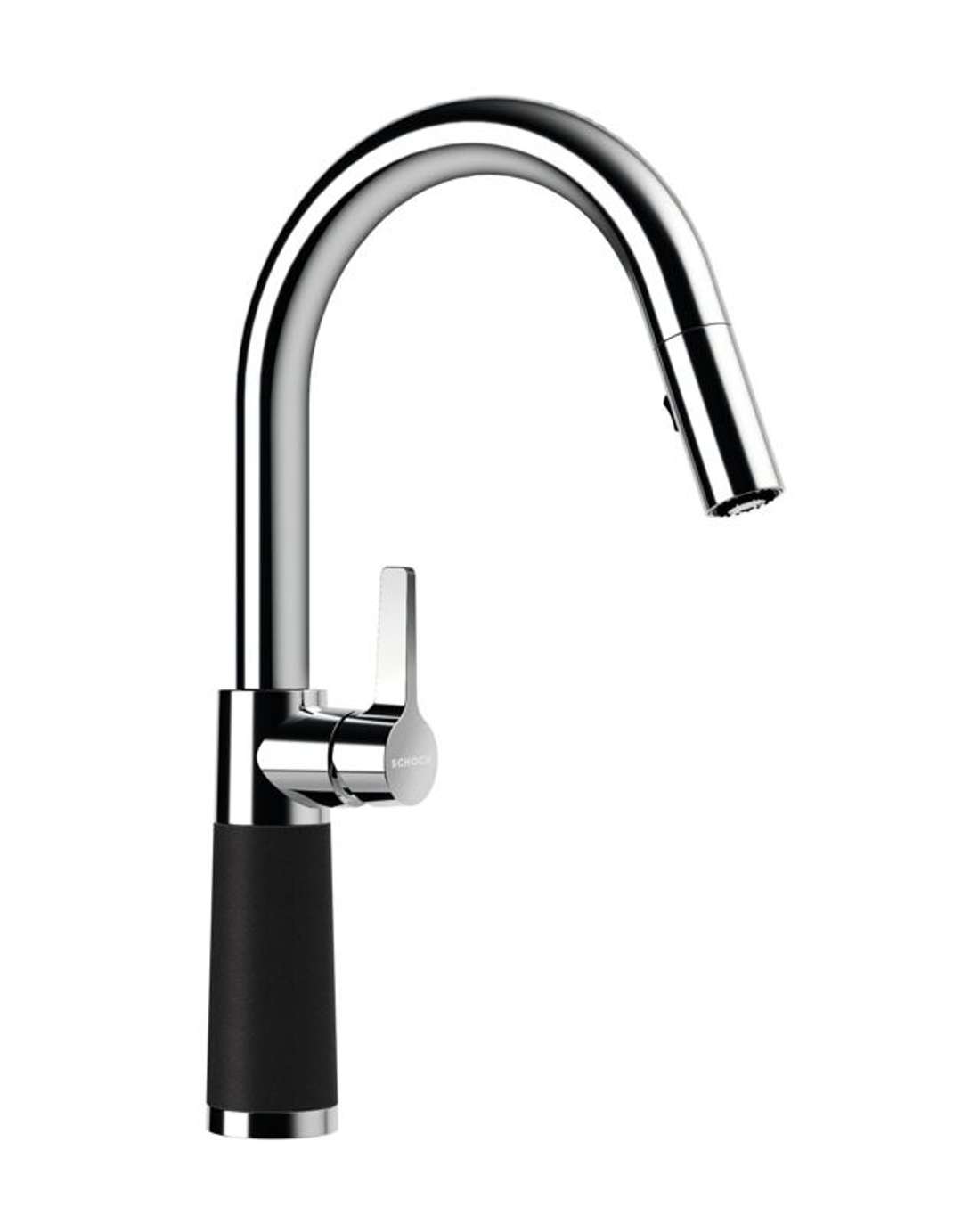Schock Sc-520 - Spültischarmatur Mit Herausziehbarer Brause, Nero/chrom 555120gne