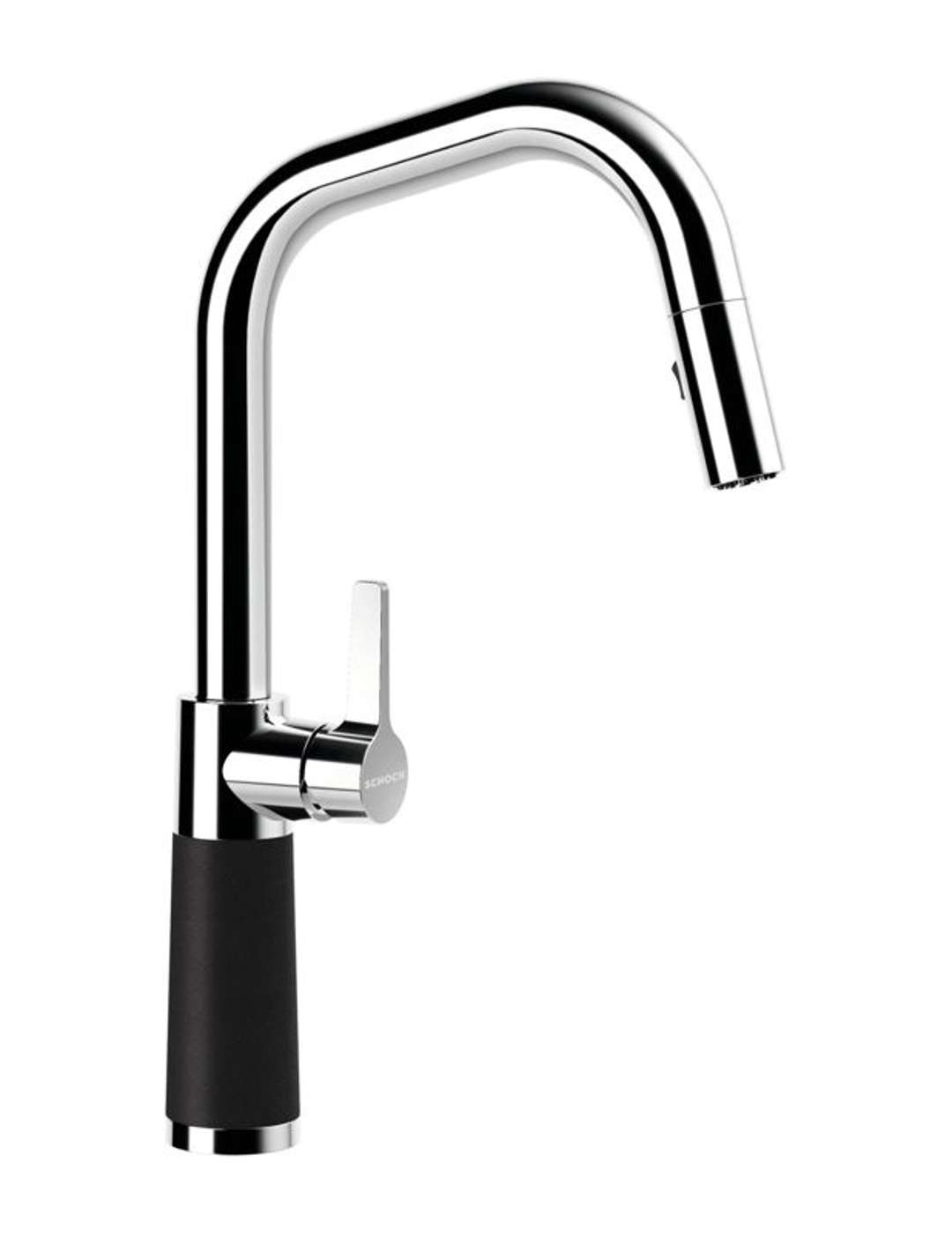 Schock Sc-530 - Spültischarmatur Mit Herausziehbarer Brause, Nero/chrom 556120gne