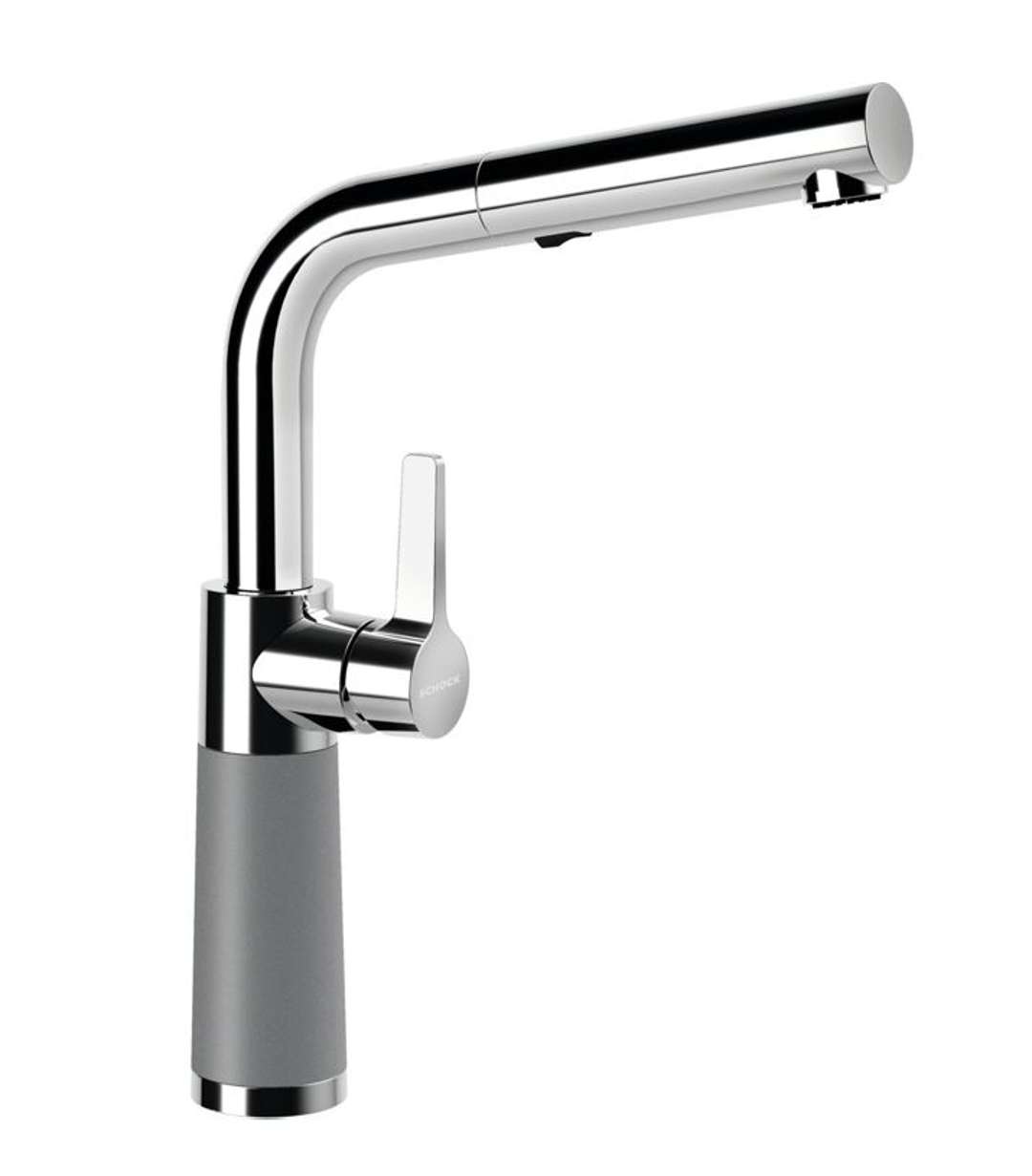 Schock Sc-540 - Spültischmischer Mit Herausziehbarer Brause, Croma/chrom 557120gcr