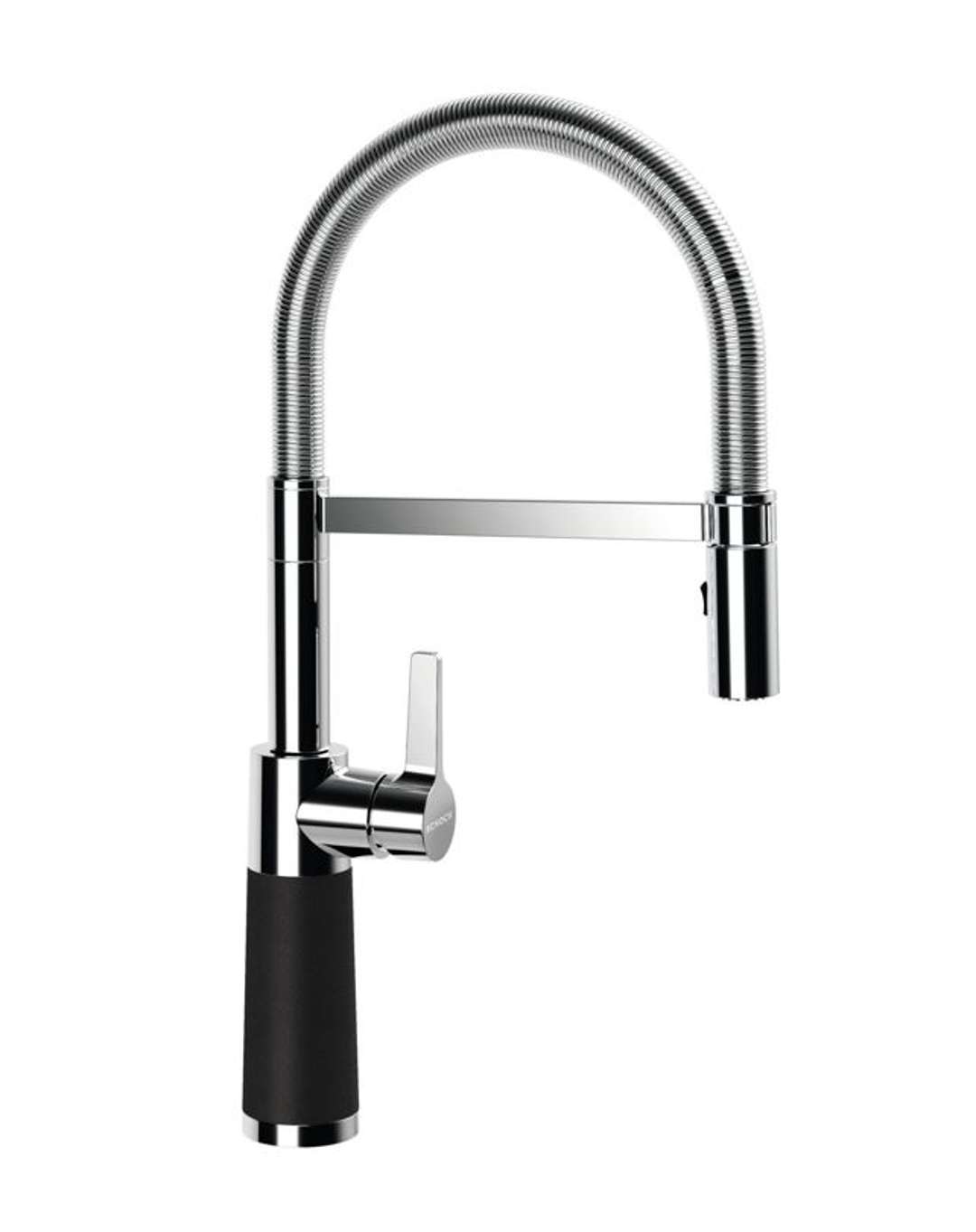 Schock Sc-550 - Spültischarmatur Mit Flexiblem Arm Und Brause, Nero/chrom 558000gne