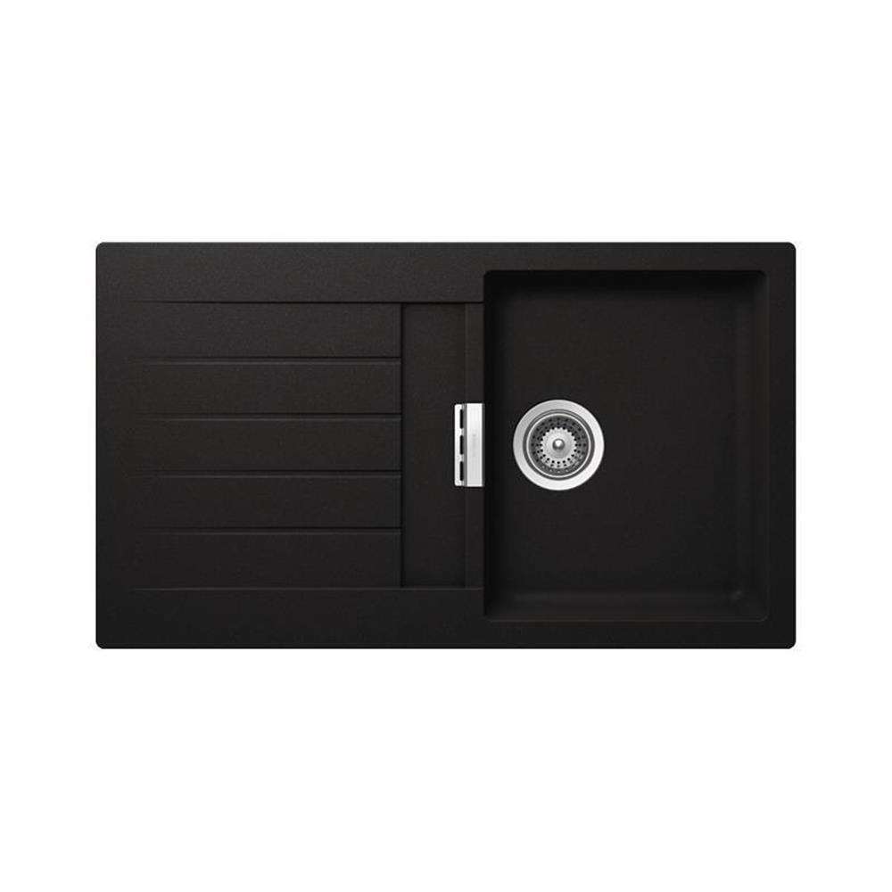 Schock Einbauspüle Cristalite Primus D-100 A Gne Nero Exzenterbedienung