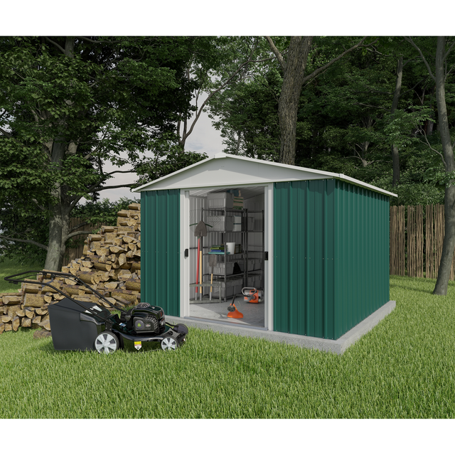 Yardmaster Gerätehaus-Set Bayern 1010GEYZ+ Grün B x T: 285 cm x 285 cm