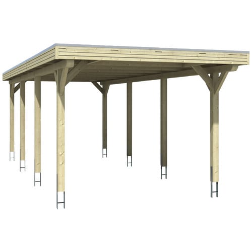 Skan Holz Carport Spessart 355 x 846 cm Nuss
