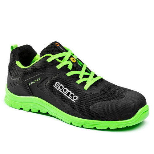 Sparco Practice Keke S1p Arbeitssicherheitsschuhe Schwarz Neongrun Gro E 40 Aus Textilfaser Mit Schutzkappe Antishock Behandlung Atmungsaktiv Und Kratzfest Nero/verde Fluo 40