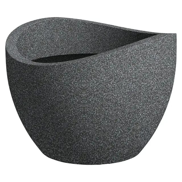Scheurich Pflanzgefäß Wave Globe Ø 30 cm Schwarz-Granit