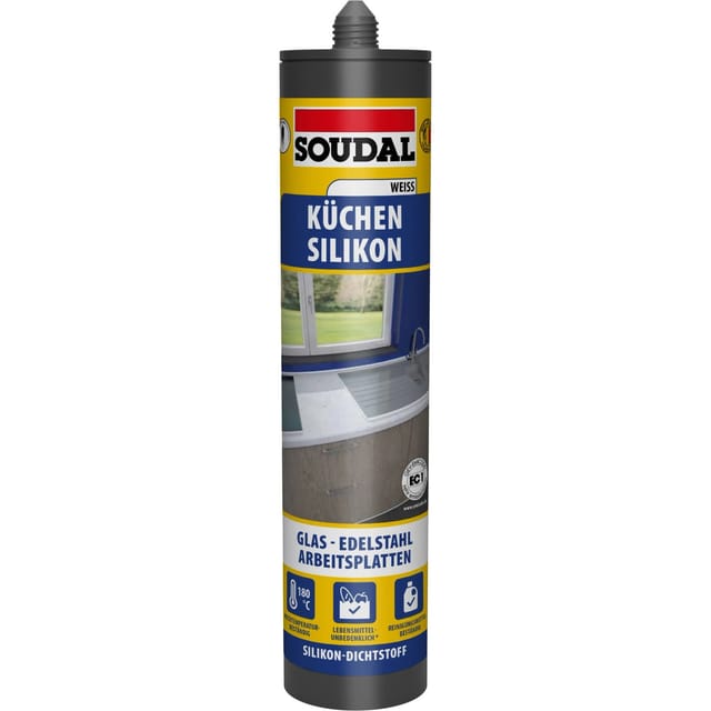 Soudal Küche & Bad Silikon Weiß 300 ml