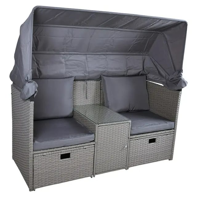 Garden Pleasure Relax-Lounge Saint-Tropez 75 cm x 170 cm x 170 cm Anthrazit