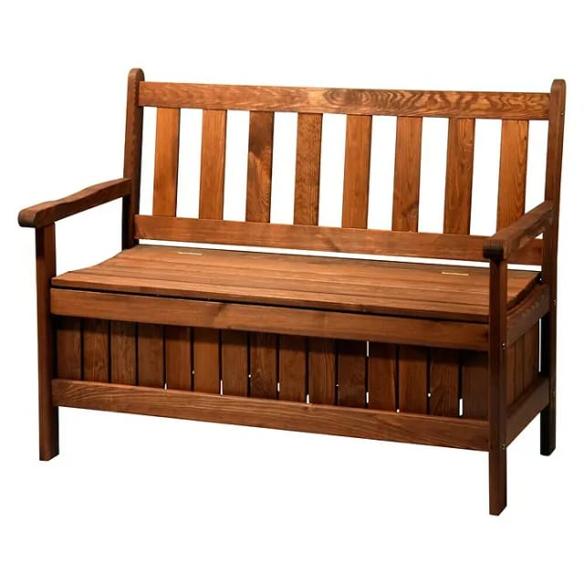 Dobar Gartenbank 2-Sitzer Kiefernholz geölt Braun 89 x 115 x 58 cm FSC®