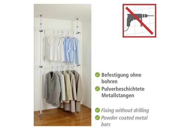 Wenko Teleskop-Garderobensystem Herkules Basic