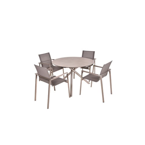 Garden Pleasure Gartenmöbel-Set 08 Sienna 5-teilig Silber