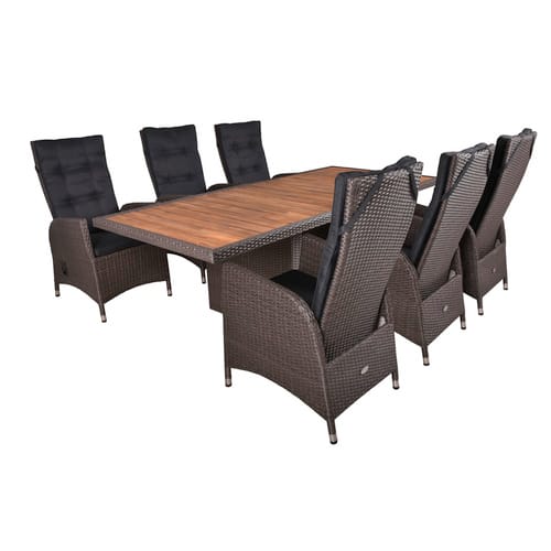 Garden Pleasure Gartenmöbel-Set Set-01 Braga 7-teilig Weidengrau FSC®