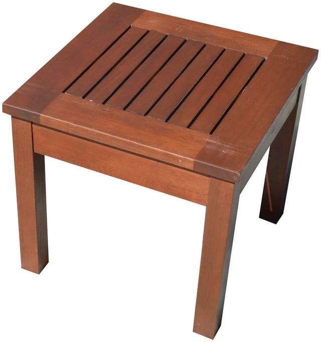 Garden Pleasure Gartentisch SONORA Rechteckig Holz Dunkelbraun 40 cm x 40 cm