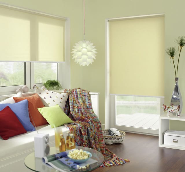Gardinia Seitenzug-Rollo Uni Trend 142 cm x 180 cm Champagner