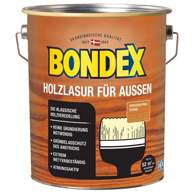 Bondex Holzlasur für Außen Oregon Pine seidenglänzend 4,
