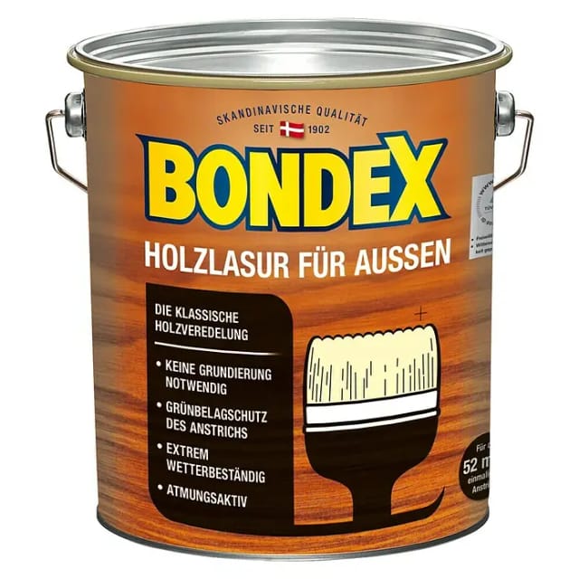 Bondex Holzlasur für Außen Rio Palisander seidenglänzend 4,