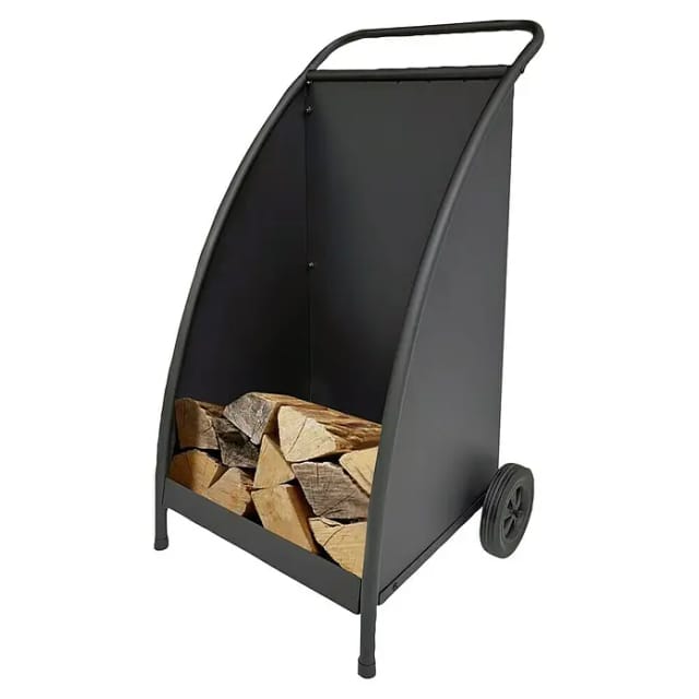 Firefix Holzwagen mit Rädern Schwarz