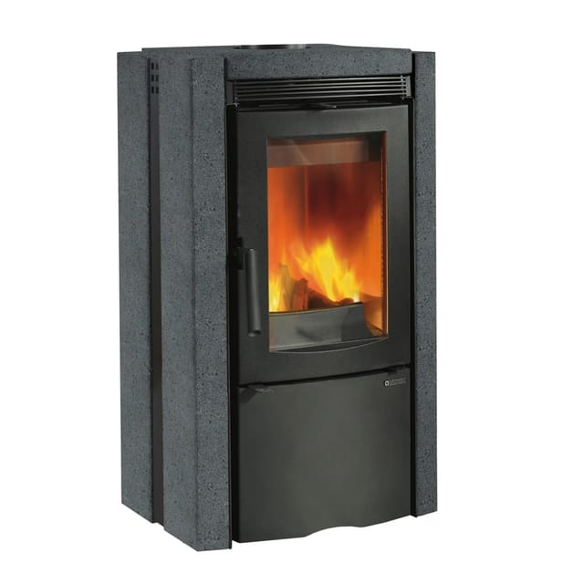 La Nordica Ester Kaminofen Naturstein Schwarz 8,2 kW mit Automatik