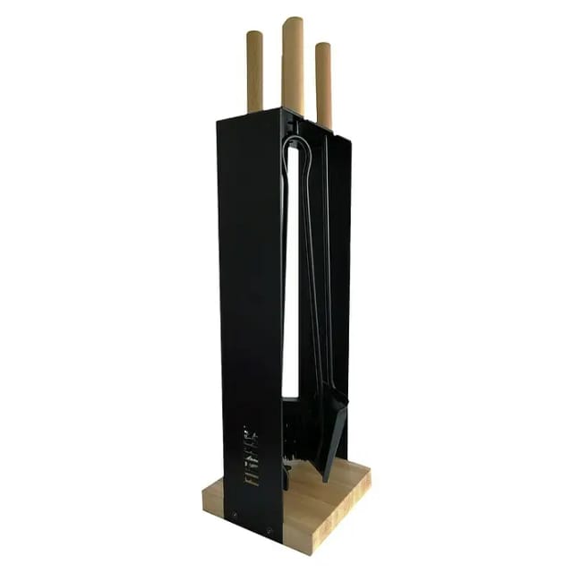 Firefix Kaminbesteck Stahl 5-teilig 19 cm x 19 cm x 69 cm