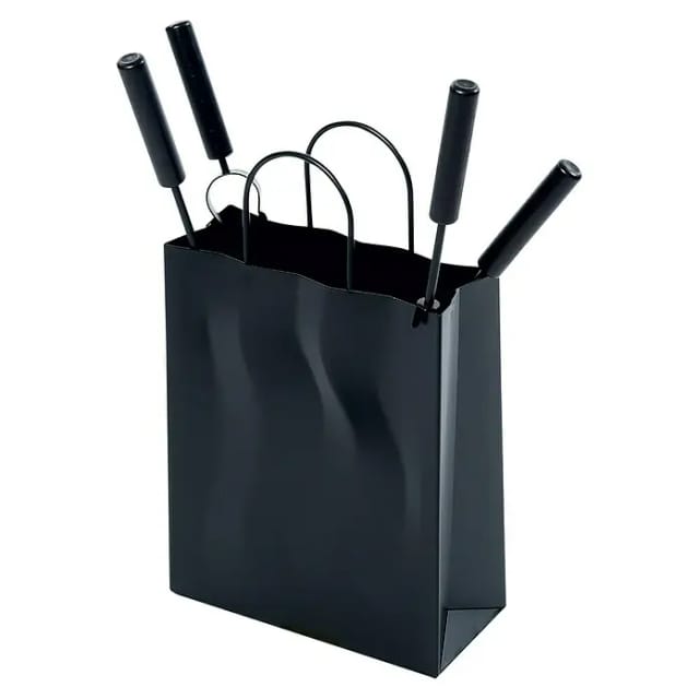 Firefix Kaminbesteck Tasche Stahl 5-teilig 28 cm x 10 cm x 46 cm