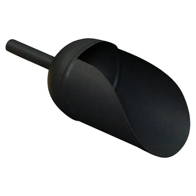 Firefix Pelletschaufel aus Metall Ø 11,5 cm x 32 cm Schwarz