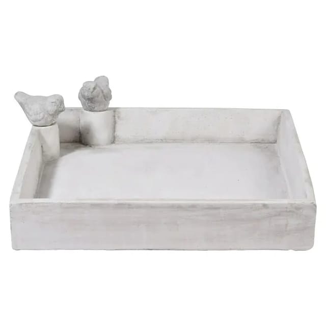 Dobar Edle Vogeltränke Carré 29 cm x 29 cm x 5 cm Weiß
