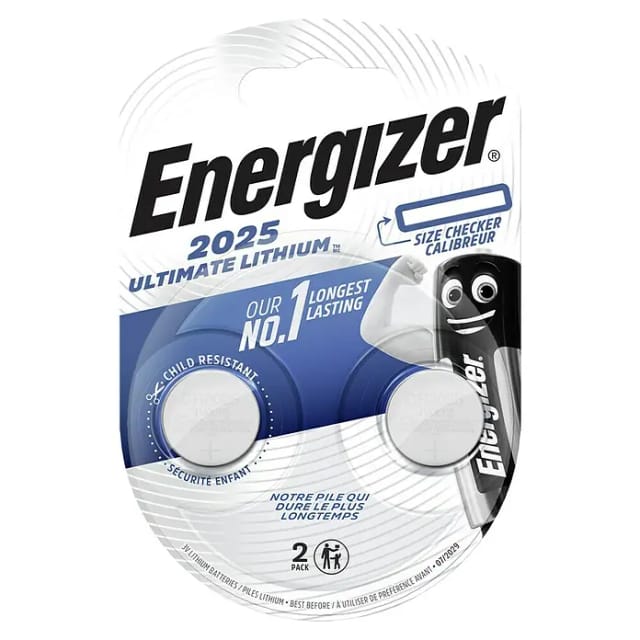 Energizer Knopfzelle Ultimate Lithium CR 2025 2 Stück