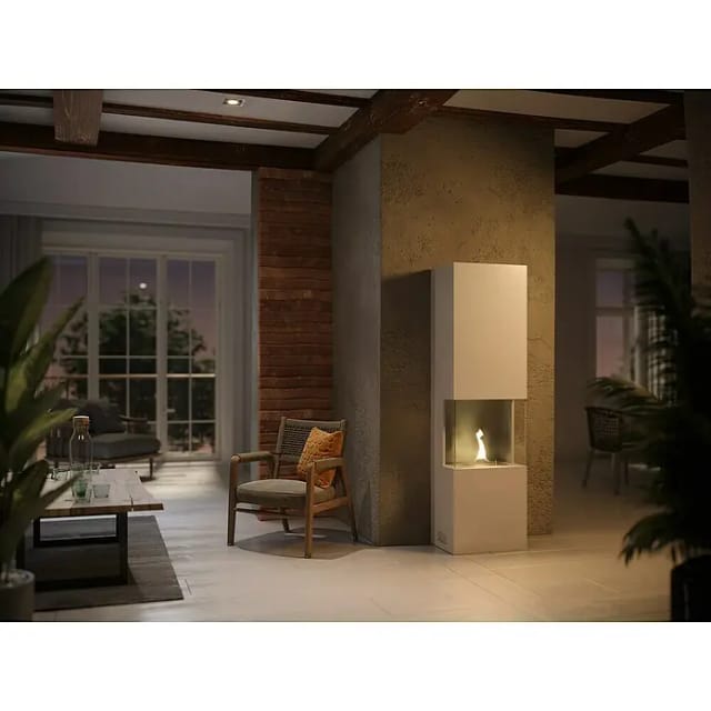 Tenderflame Ambientekamin Indie mit Brenner Weiß 2 kW