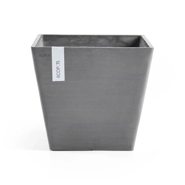 Ecopots Pflanztopf Rotterdam Grau (HxBxT) 26 x 30 x 30 cm