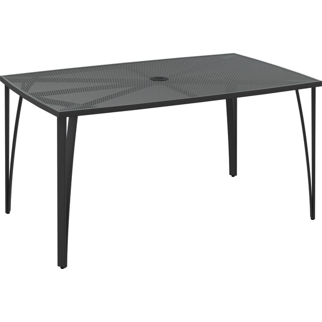 VLC Gartentisch Sacramento Rechteckig Anthrazit 150 cm x 90 cm