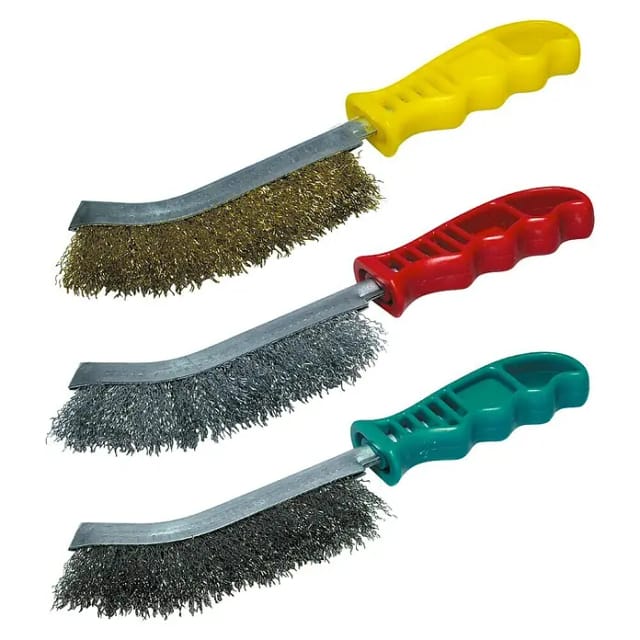 wolfcraft Hand-Drahtbürsten Set 3-teilig