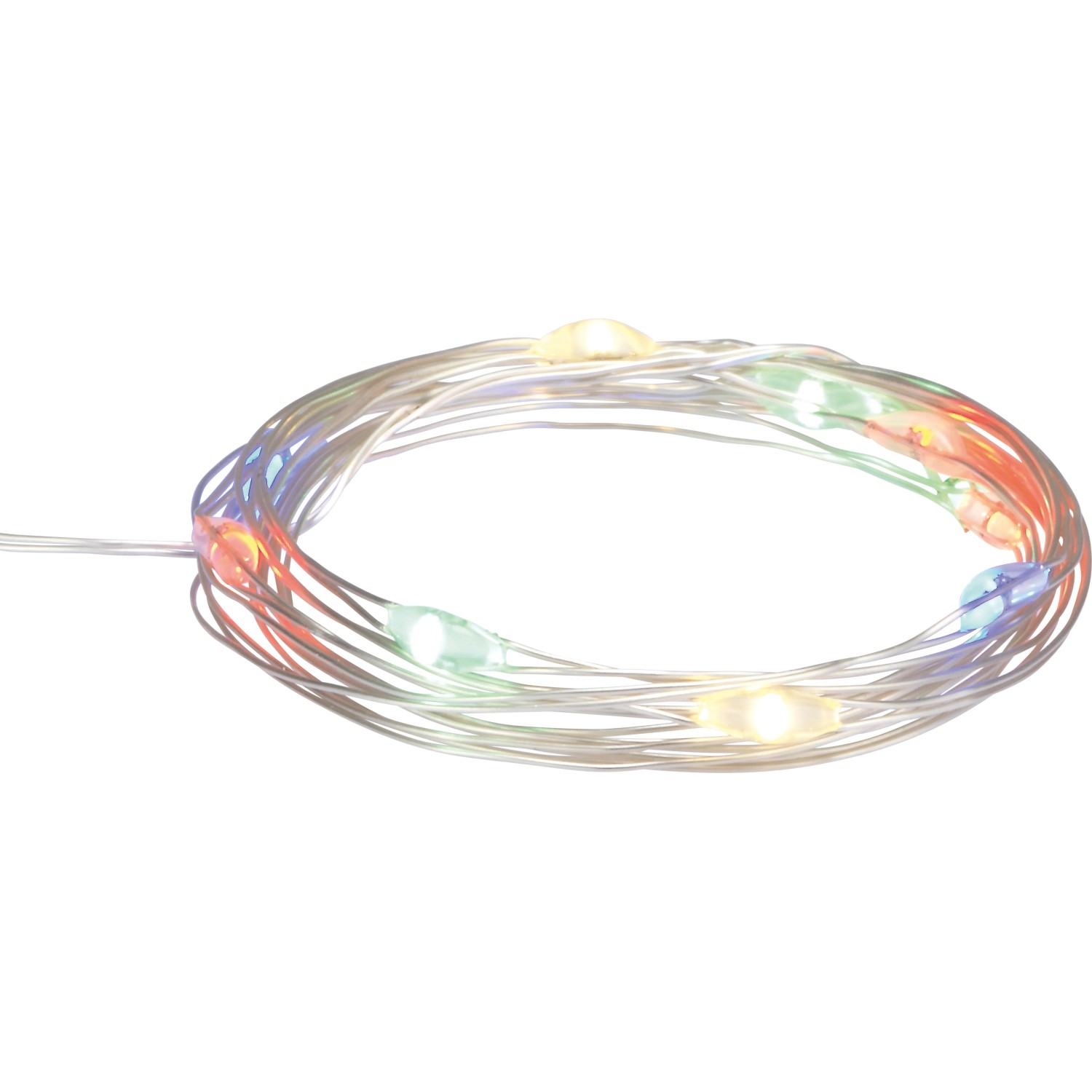 LED-Drahtlichterkette 10 LEDs Multi-Color 1 m