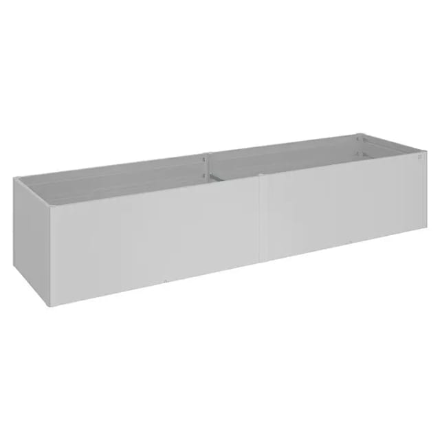 Biohort Hochbeet Metall 397 cm x 102 cm x 77 cm Silber-Metallic