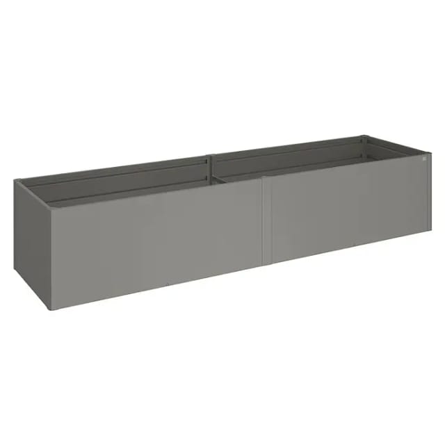 Biohort Hochbeet Metall 397 cm x 102 cm x 77 cm Quarzgrau-Metallic