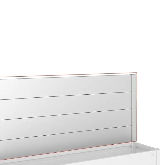 Biohort Sichtschutz Hochbeet ohne Acrylglas 91 cm x 398,3 cm Silber-Metallic