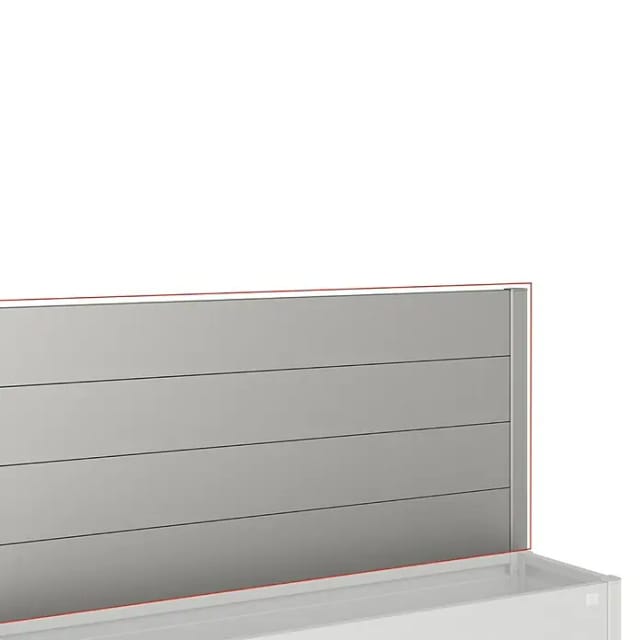 Biohort Sichtschutz Hochbeet ohne Acrylglas 91 cm x 398,3 cm Quarzgrau-Metallic