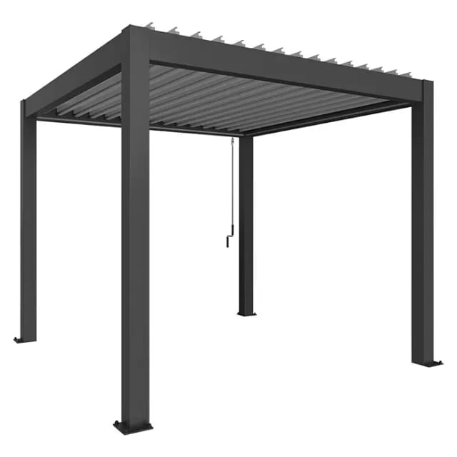 Biohort Pergola 3 m x 3 m Dunkelgrau-Silber