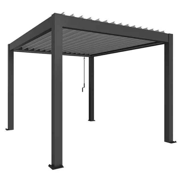 Biohort Pergola 3 m x 3,5 m Dunkelgrau-Silber