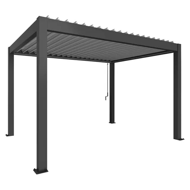 Biohort Pergola 4 m x 3 m Dunkelgrau-Silber