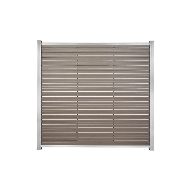 T&J BPC-Steckzaun Hörvig 180 cm x 180 cm Schokobraun-Silber