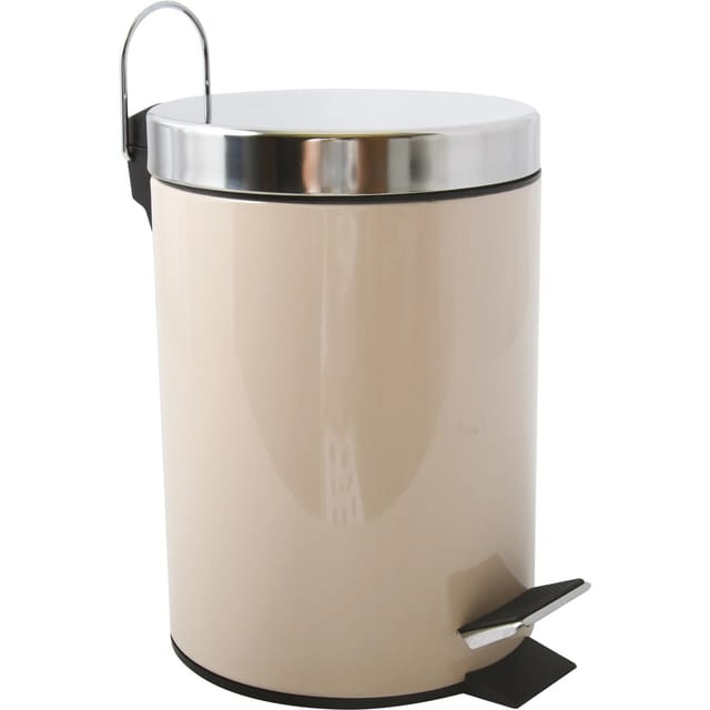 Tret-Mülleimer Metall 3, Beige