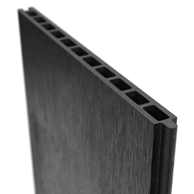 T&J Elze-Serie WPC-Steckzaunsystem Anthrazit 20 x 300 x 1790 mm