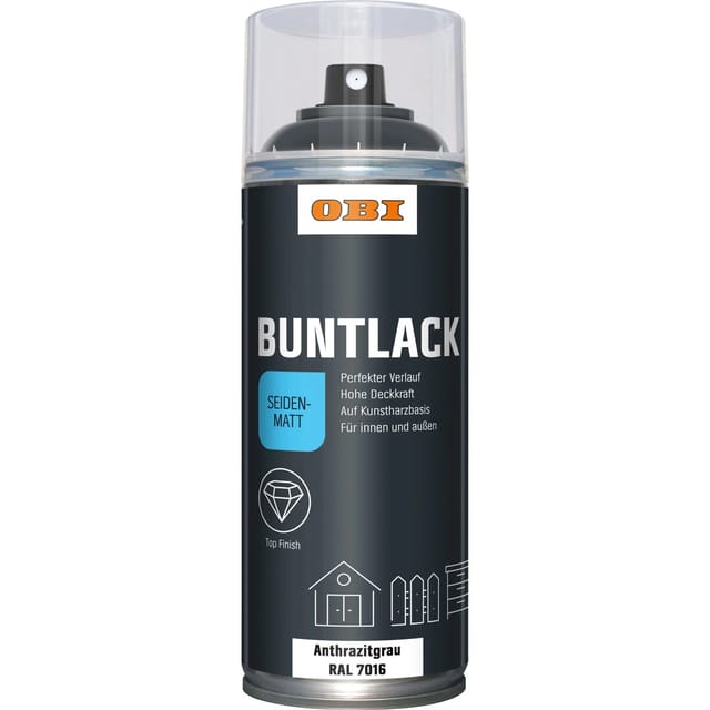 OBI Buntlack Spray RAL 7016 Anthrazit seidenmatt 400 ml