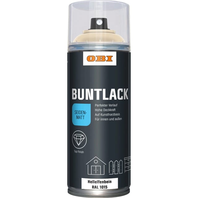 OBI Buntlack Spray RAL 1015 Hellelfenbein seidenmatt 400 ml