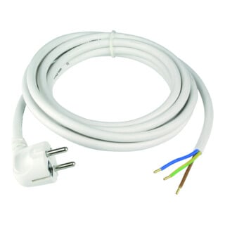 Zuleitung mit Stecker 5 m Weiß