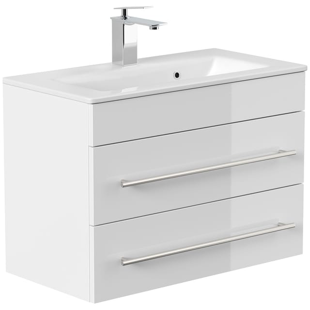 Posseik Badmöbel Portus 700 SlimLine Weiß Hochglanz