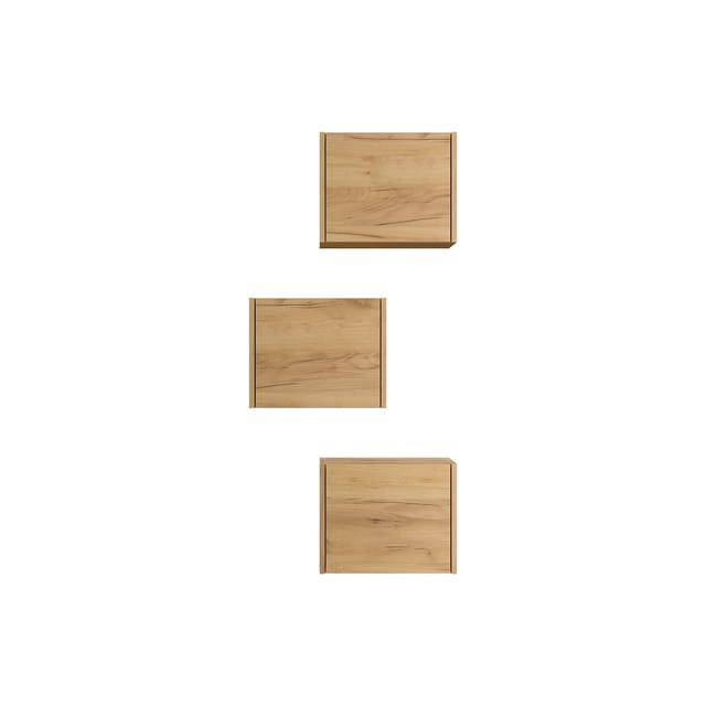 Posseik Badschrank-Set Limes Variable Montage 3-teilig Eiche Gold