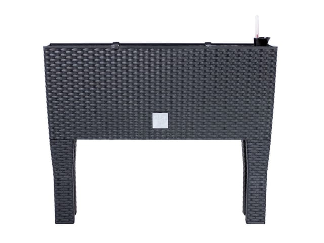 Hochbeet Rattanoptik 80 cm x 33 cm x 62 cm Anthrazit