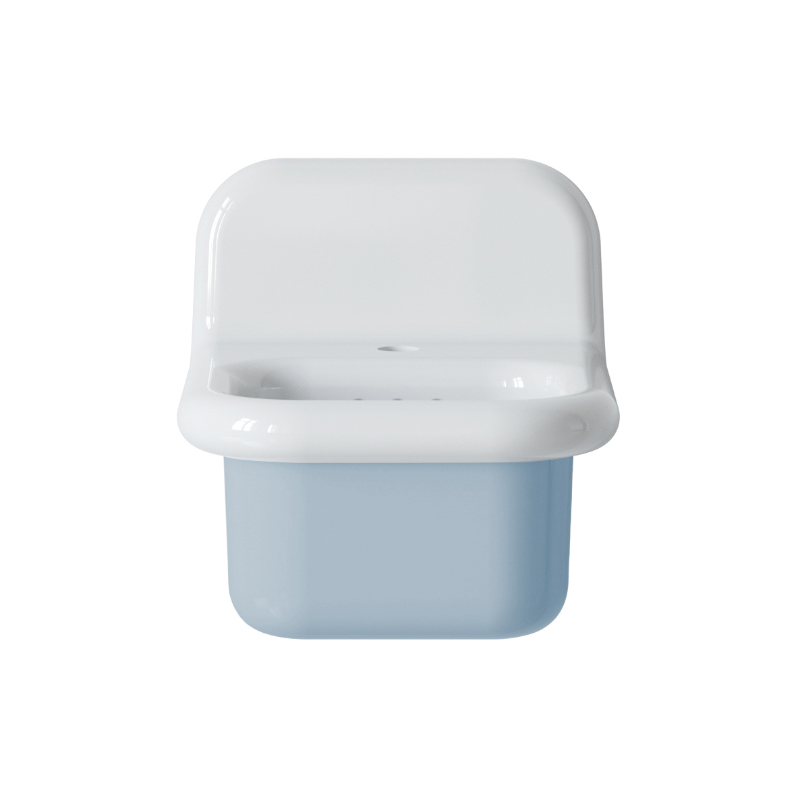 Retro-waschbecken Aus Keramik, 35 Cm – True Colors Lite – Pastell-himmelblau