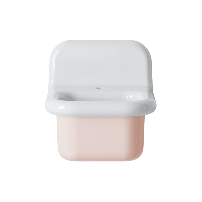Retro-waschbecken Aus Keramik, 35 Cm – True Colors Lite – Pastellrosa