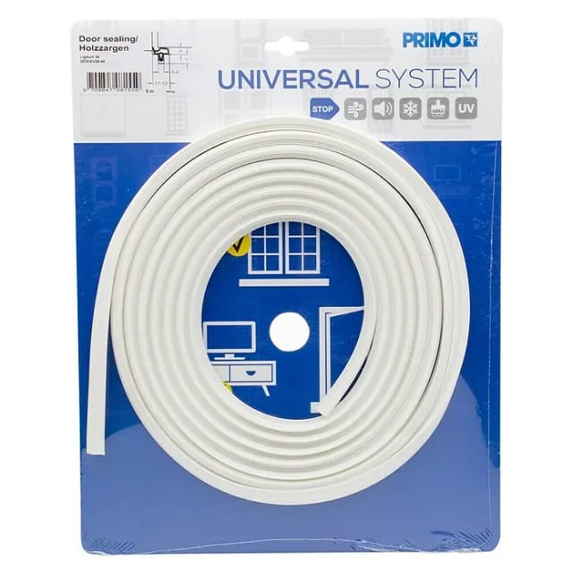 Primo Türdichtung Holzzarge Lignum 34 Weiß 3-4 mm x 5 m